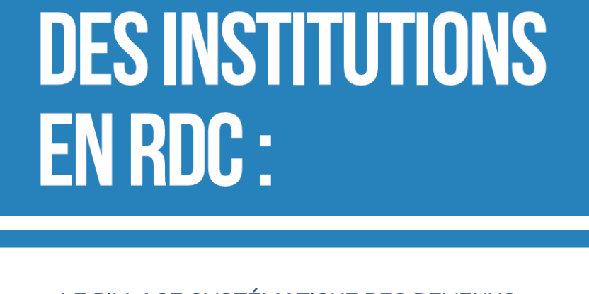 Le train de vie des institutions en RDC